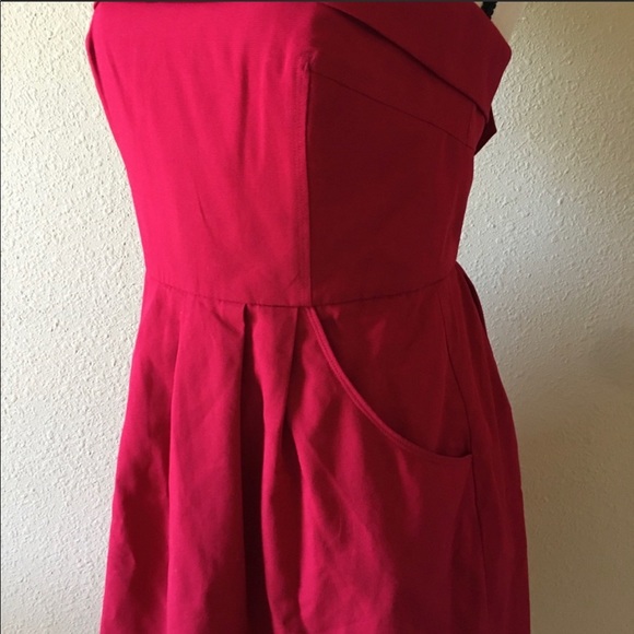 HITHERTO Burgundy Halter Dress. Sz 8. - Picture 3 of 6